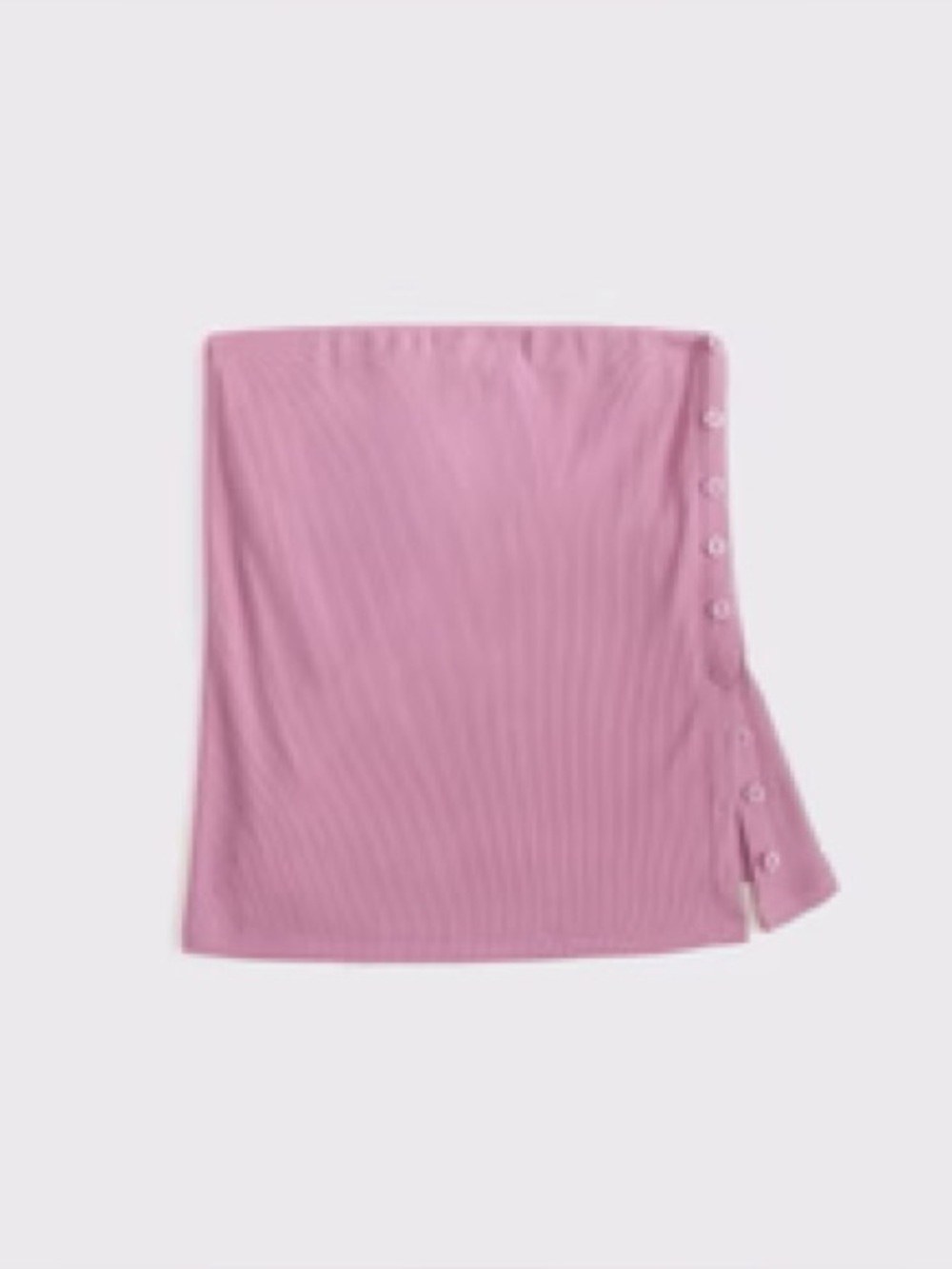 Abercrombie & Fitch Dusty Rose Ribbed Button-Trim